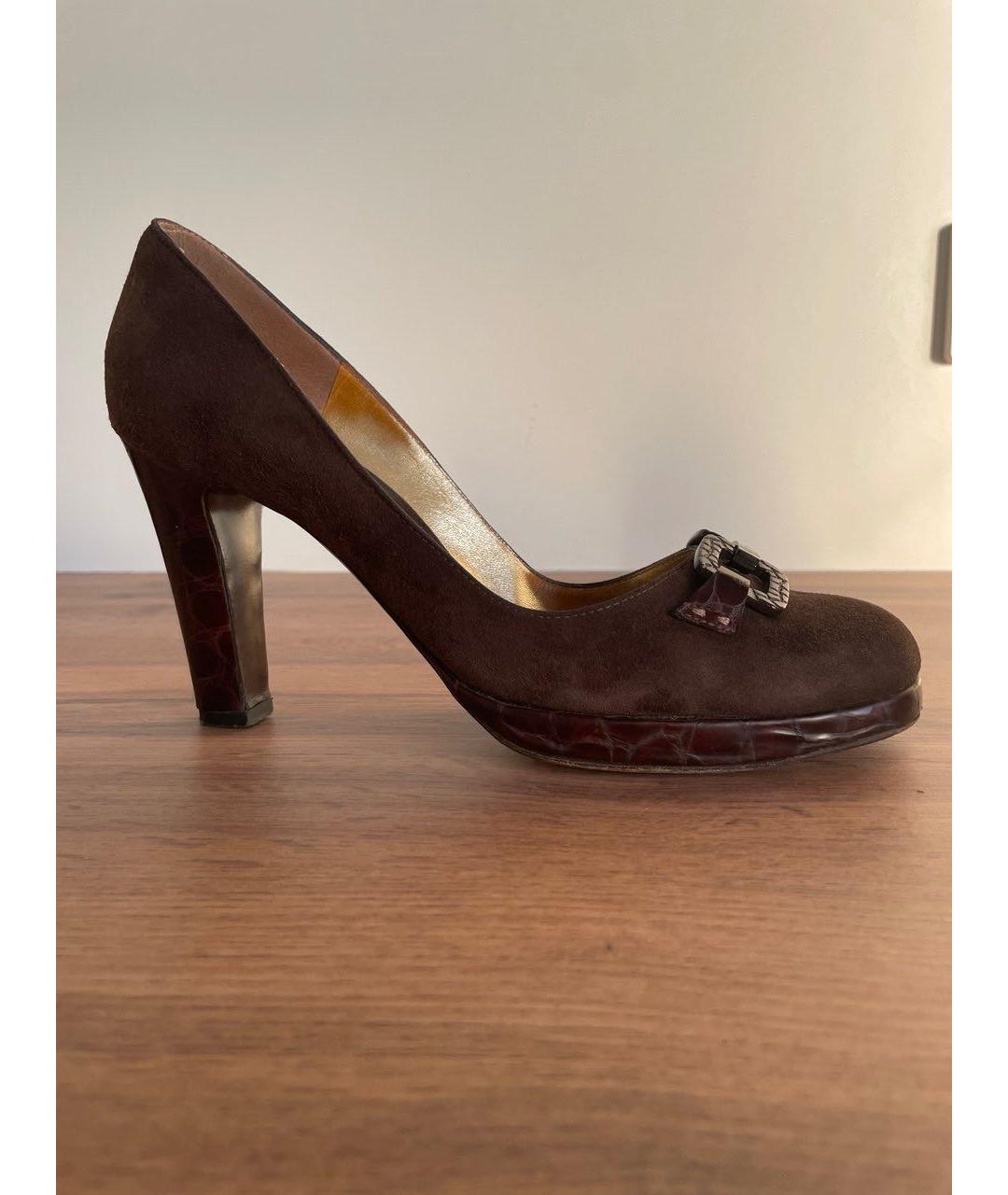 ESCADA Коричневые замшевые туфли, фото 8