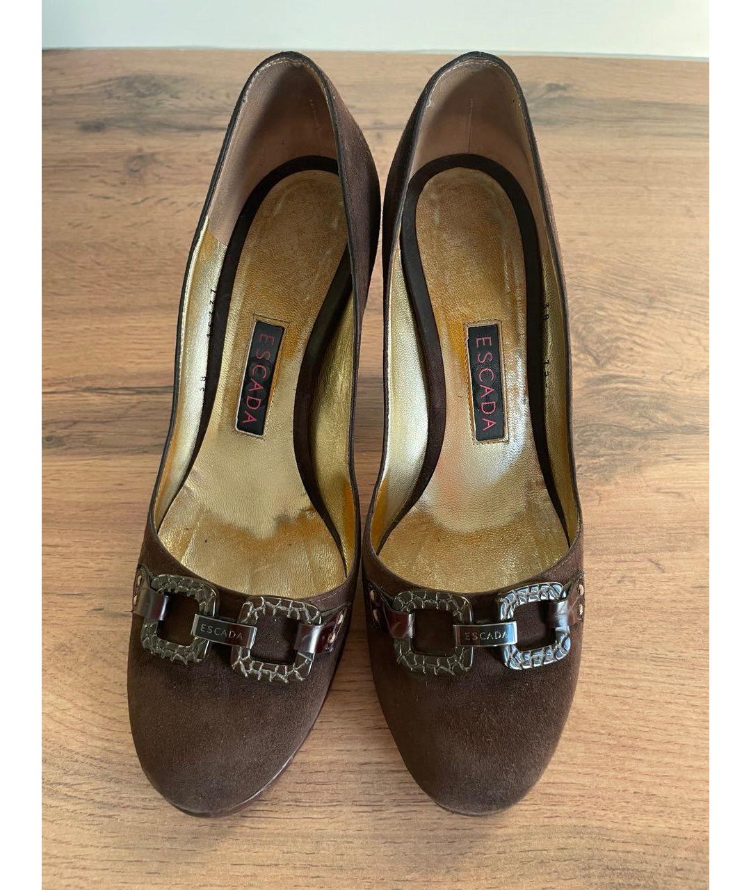 ESCADA Коричневые замшевые туфли, фото 2