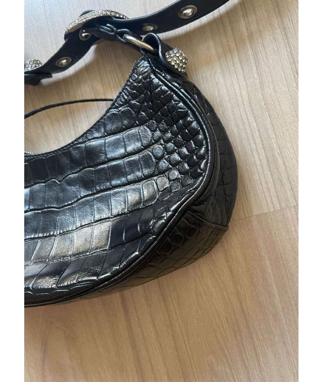 BALENCIAGA Черная кожаная сумка через плечо, фото 6