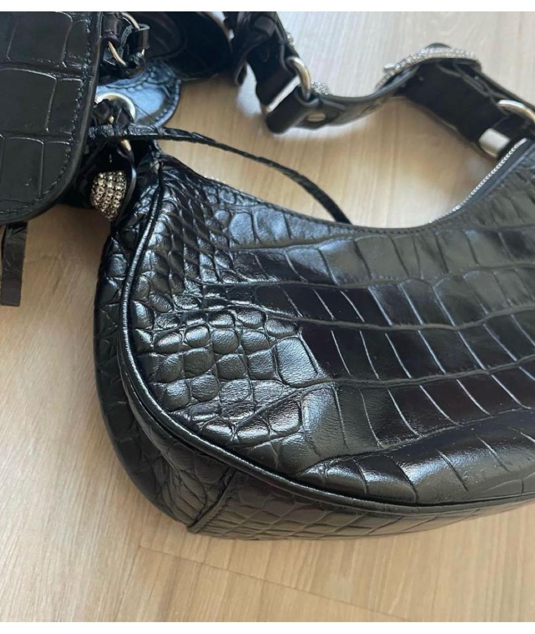 BALENCIAGA Черная кожаная сумка через плечо, фото 3