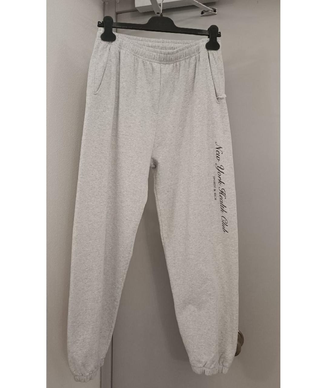 SPORTY AND RICH Серый хлопковый спортивные костюмы, фото 2