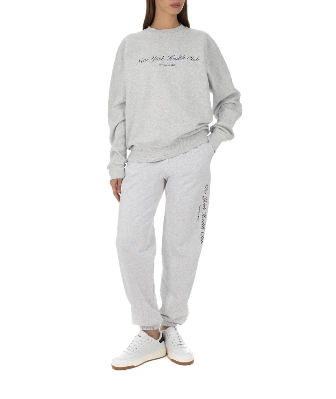 SPORTY AND RICH Серый хлопковый спортивные костюмы, фото 7