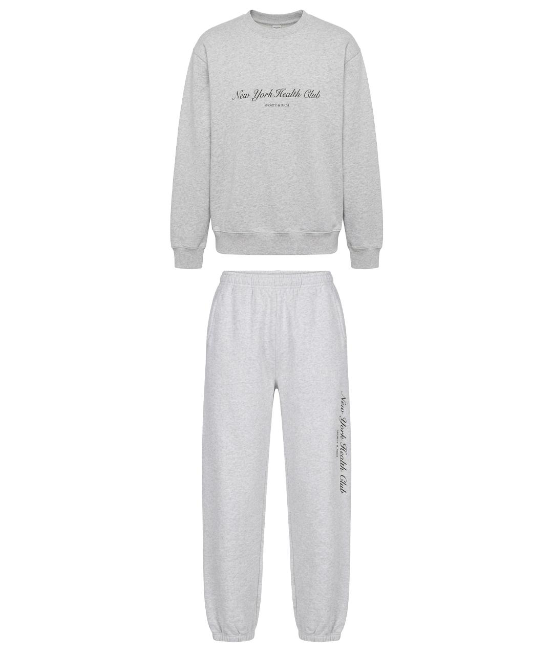 SPORTY AND RICH Серый хлопковый спортивные костюмы, фото 1