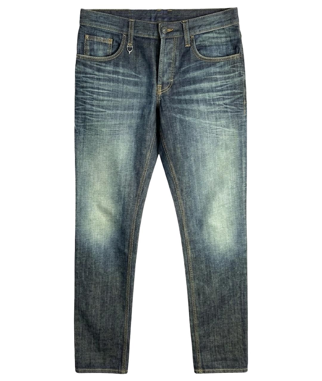 GUCCI Темно-синие хлопковые джинсы скинни, фото 1