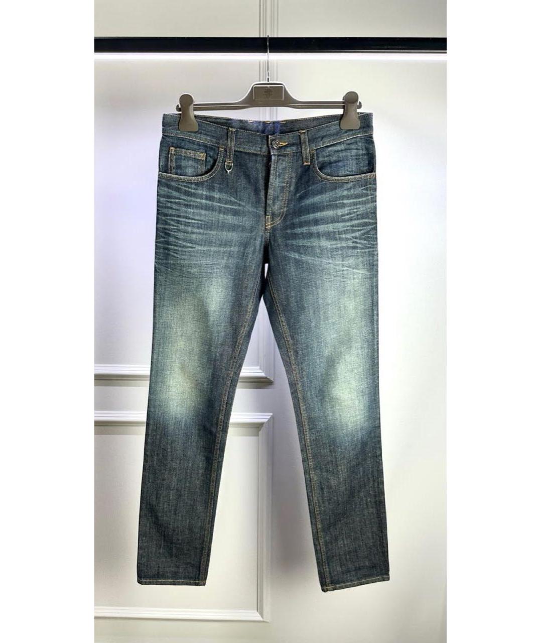 GUCCI Темно-синие хлопковые джинсы скинни, фото 8