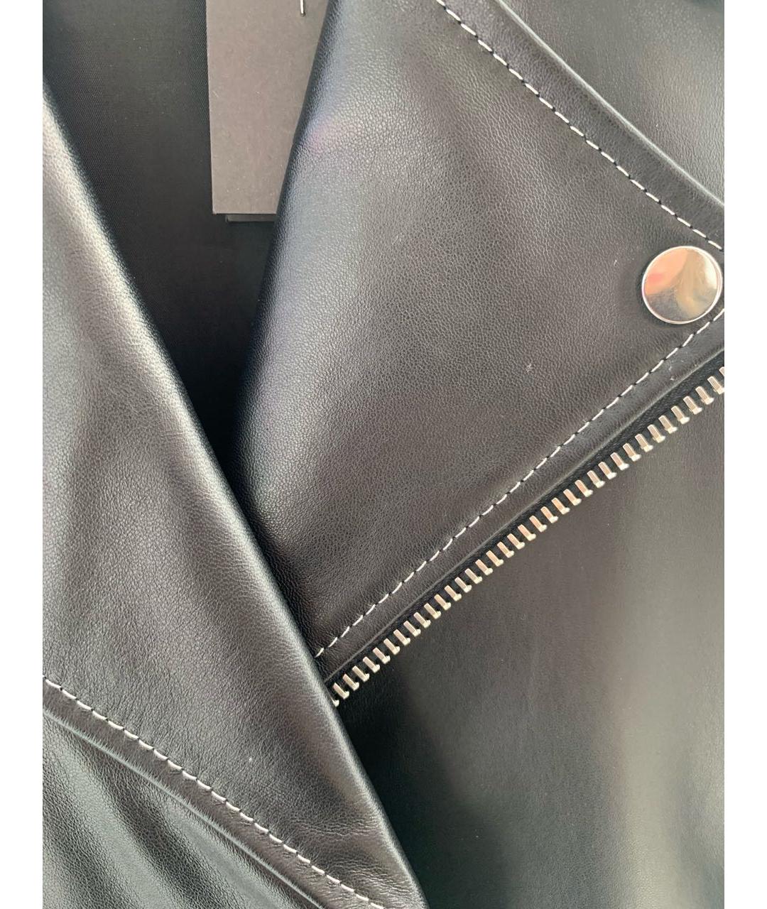 MANOKHI Черная кожаная куртка, фото 4