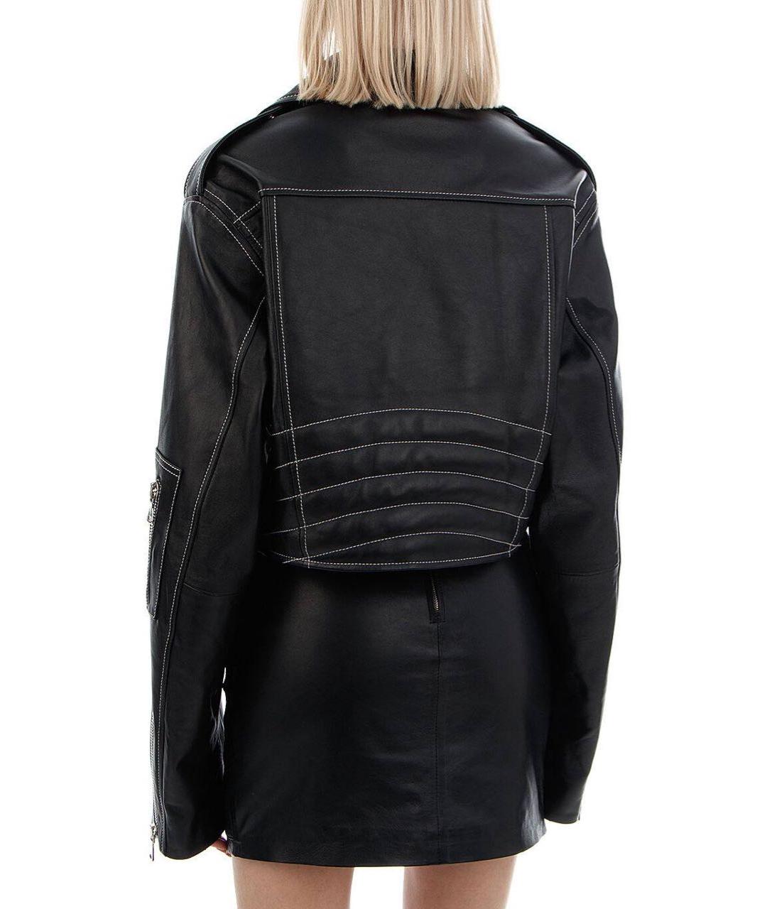 MANOKHI Черная кожаная куртка, фото 6