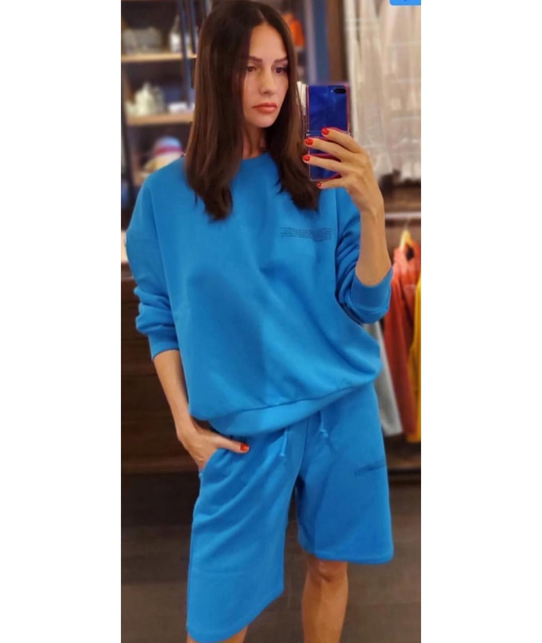 THE PANGAIA Голубой хлопковый костюм с брюками, фото 5