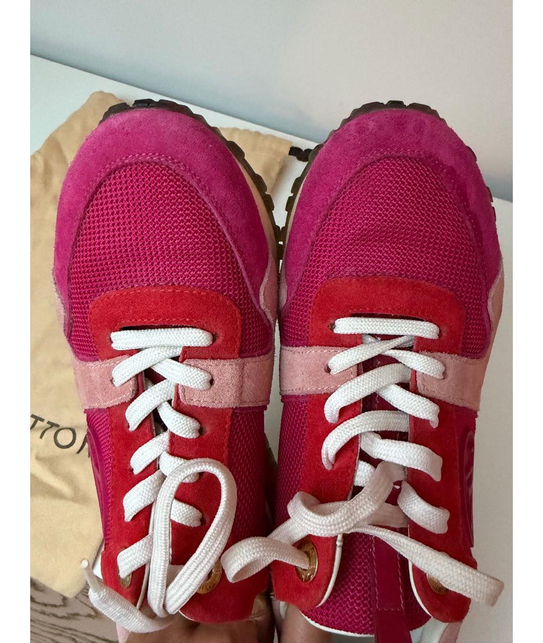 LOUIS VUITTON Фуксия замшевые кеды, фото 2