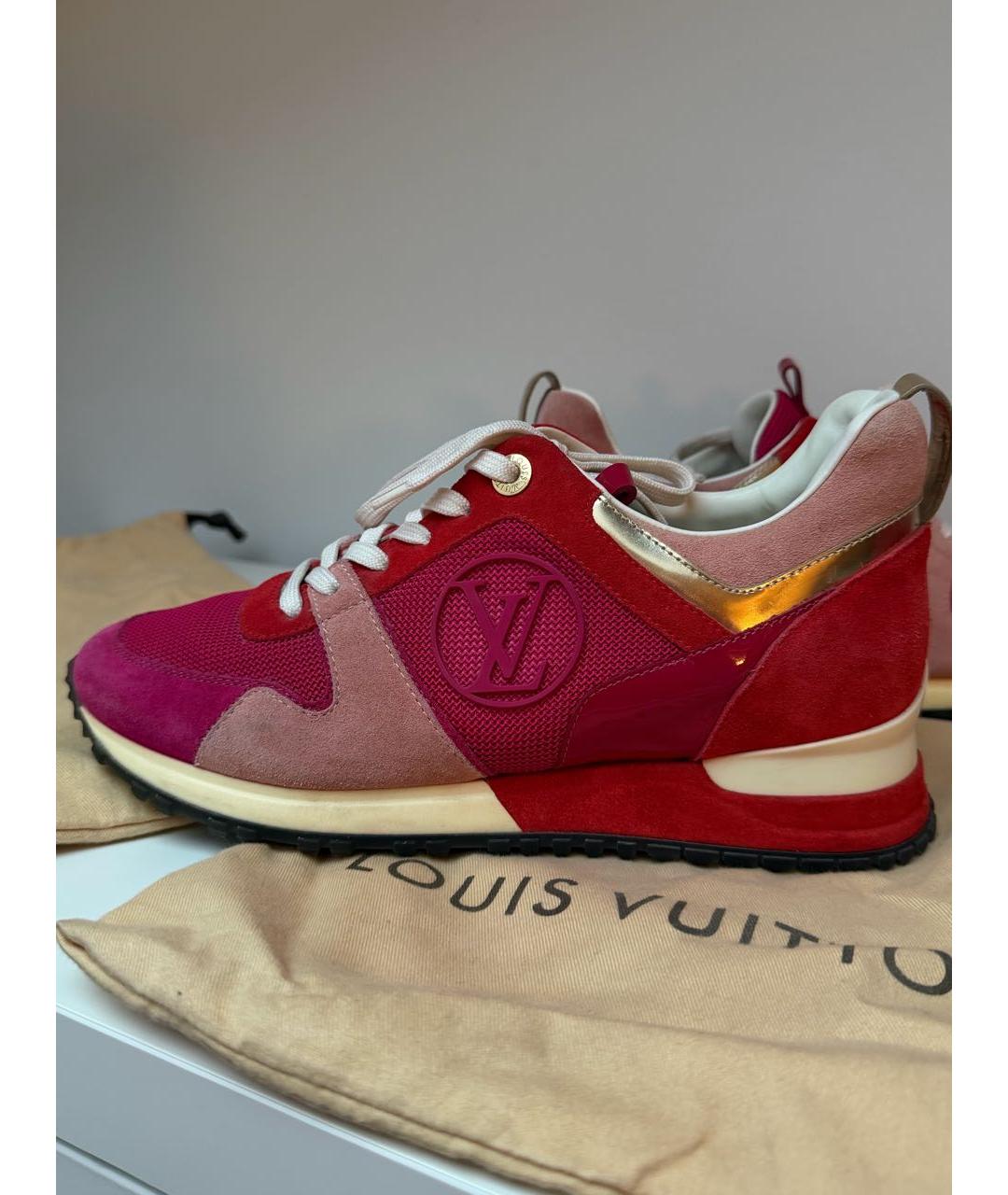 LOUIS VUITTON Фуксия замшевые кеды, фото 9