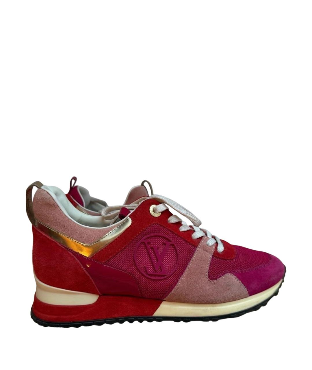 LOUIS VUITTON Фуксия замшевые кеды, фото 1