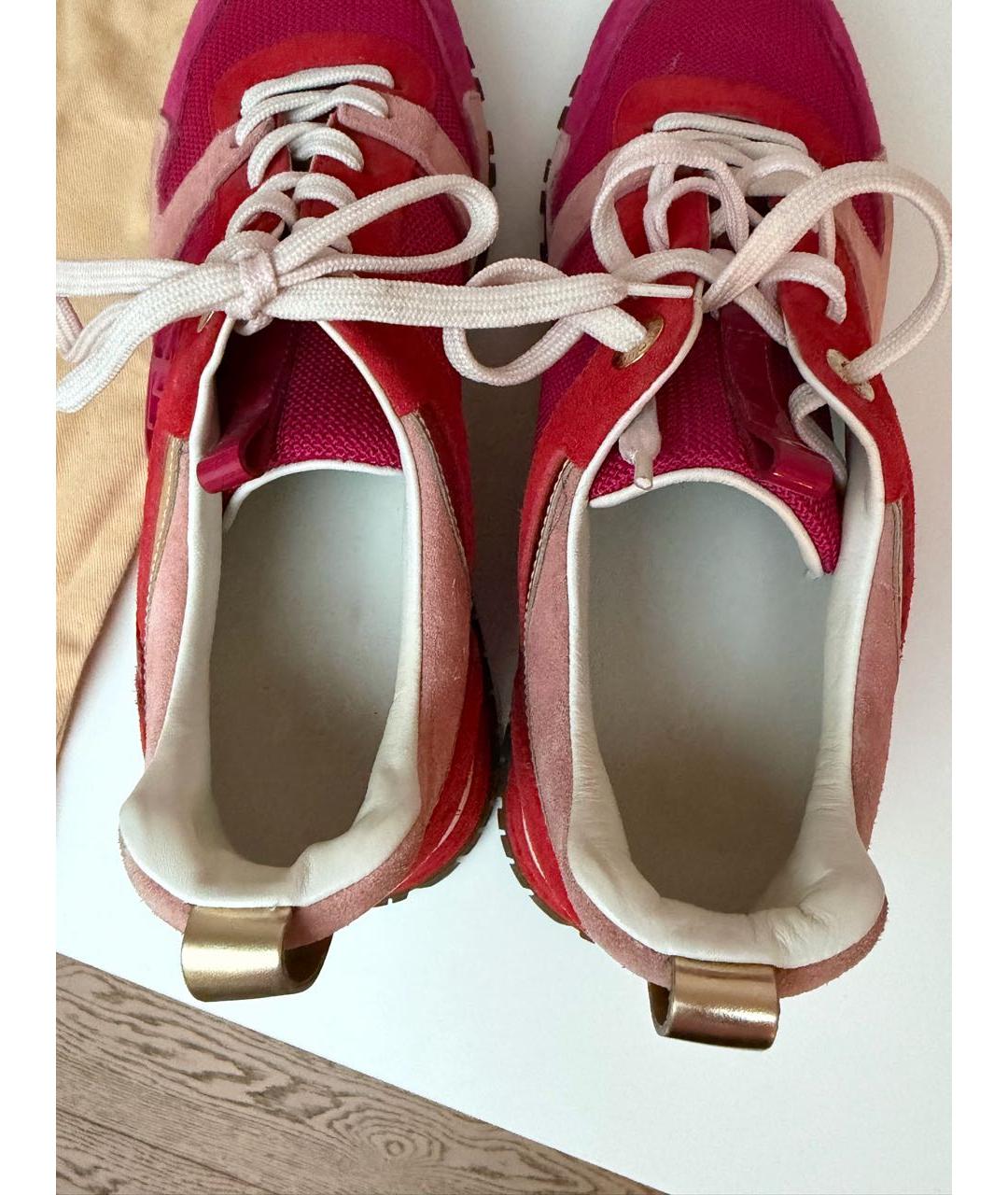 LOUIS VUITTON Фуксия замшевые кеды, фото 3