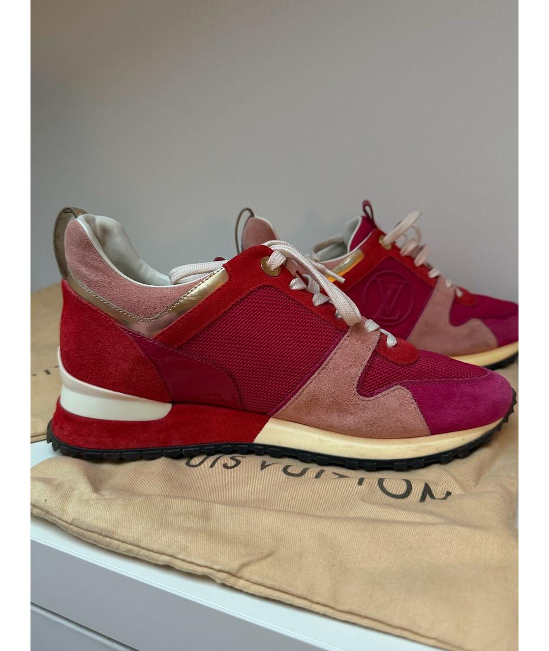 LOUIS VUITTON Фуксия замшевые кеды, фото 7