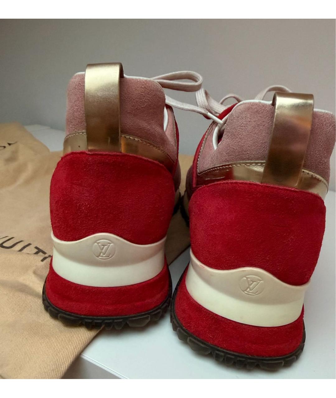 LOUIS VUITTON Фуксия замшевые кеды, фото 4