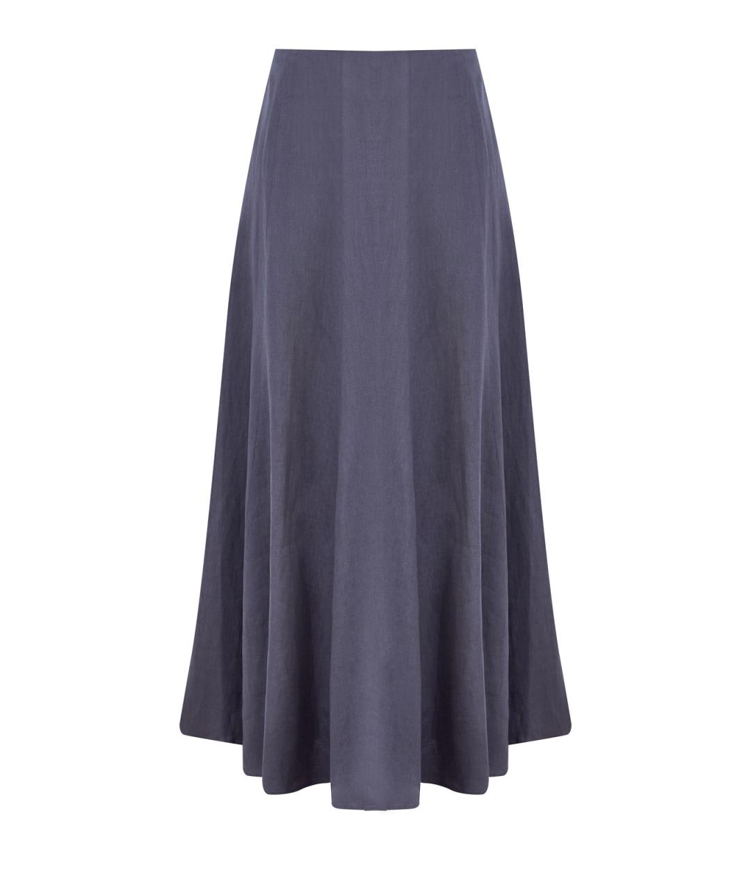 PESERICO Серая льняная юбка макси, фото 1