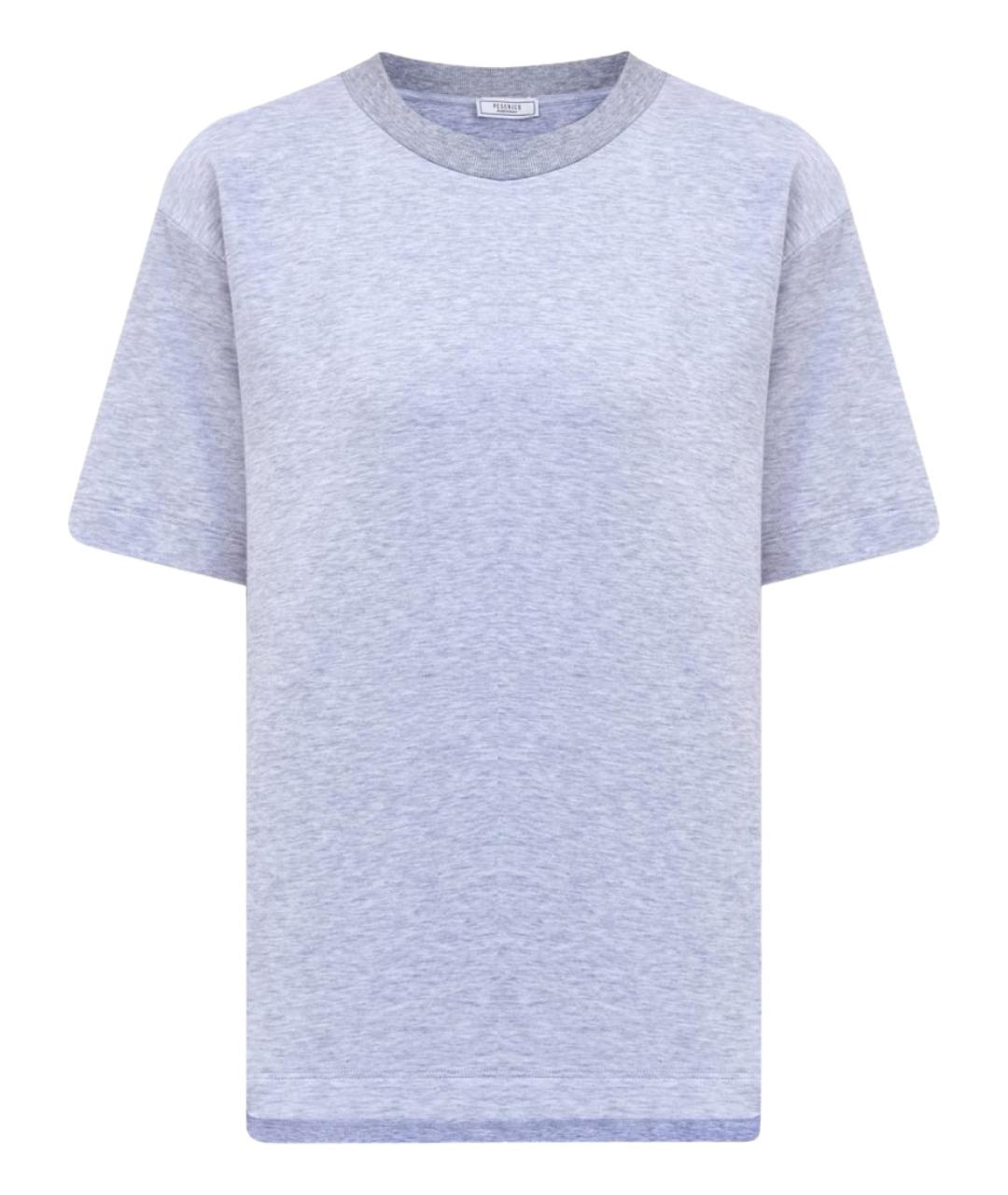 PESERICO Серая хлопковая футболка, фото 1