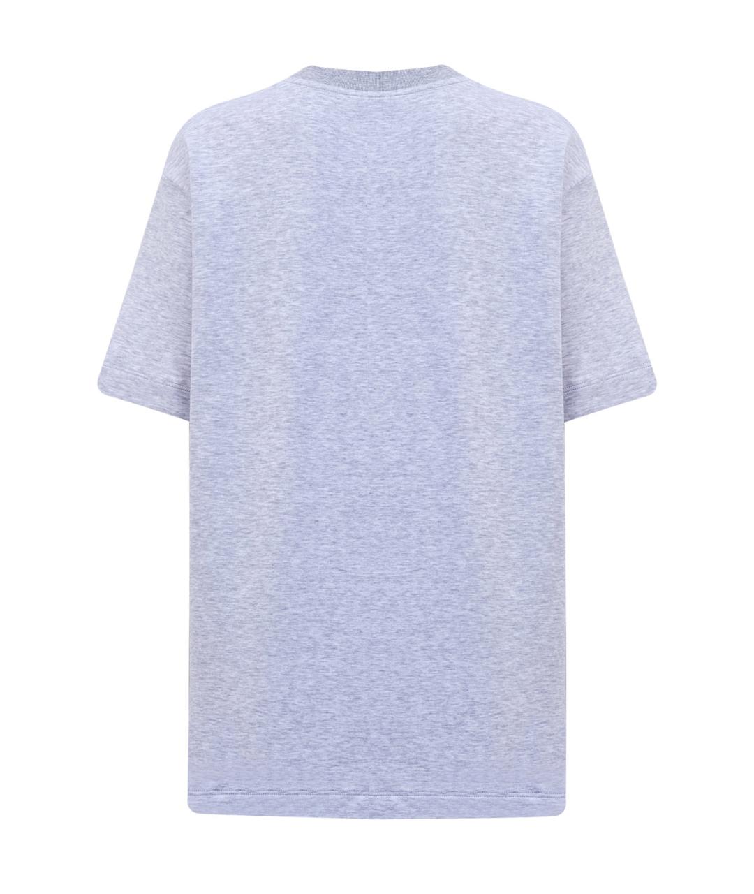 PESERICO Серая хлопковая футболка, фото 2