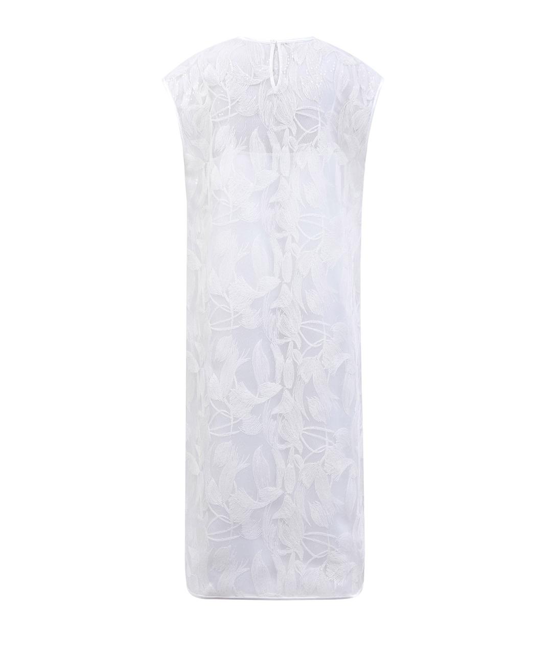 PESERICO Белое полиамидовое повседневное платье, фото 2