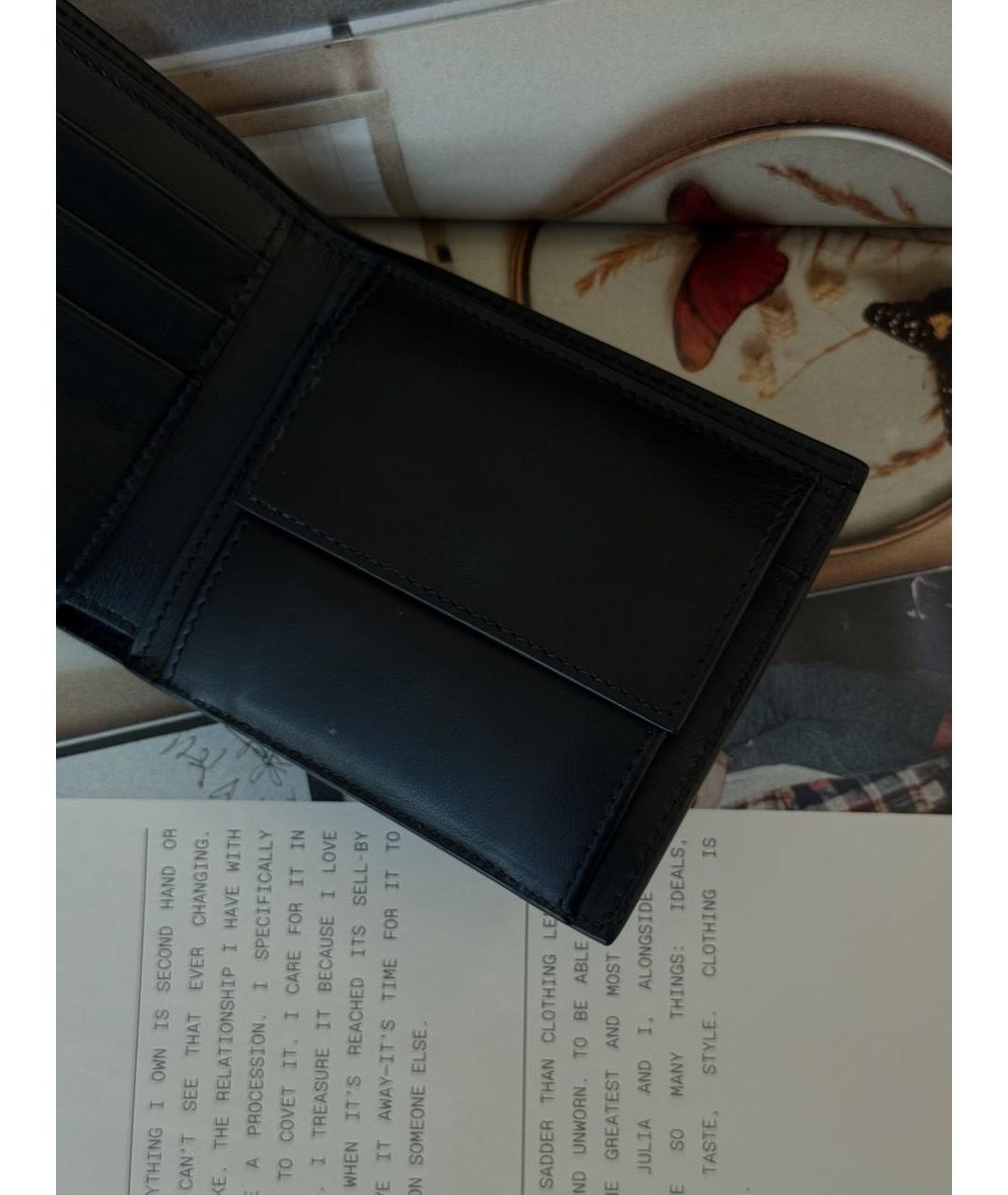 BOTTEGA VENETA Черный кожаный кошелек, фото 2