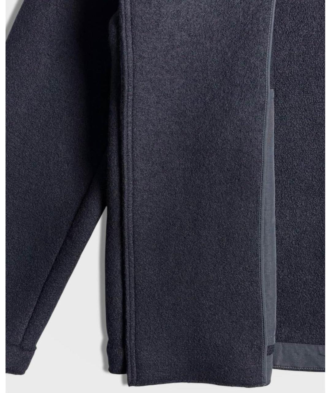 STONE ISLAND Темно-синее шерстяное пальто, фото 4