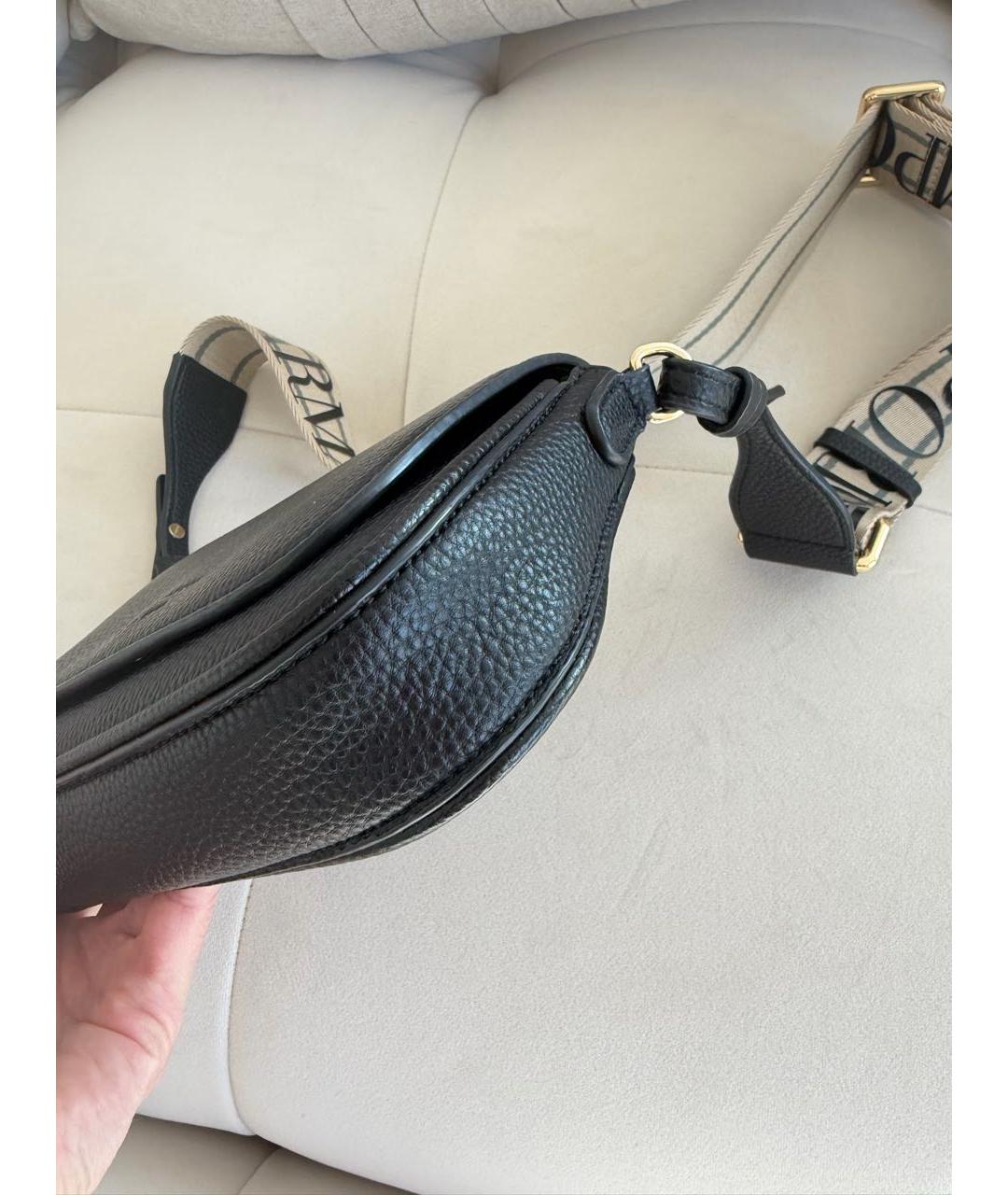 EMPORIO ARMANI Черная кожаная сумка через плечо, фото 6