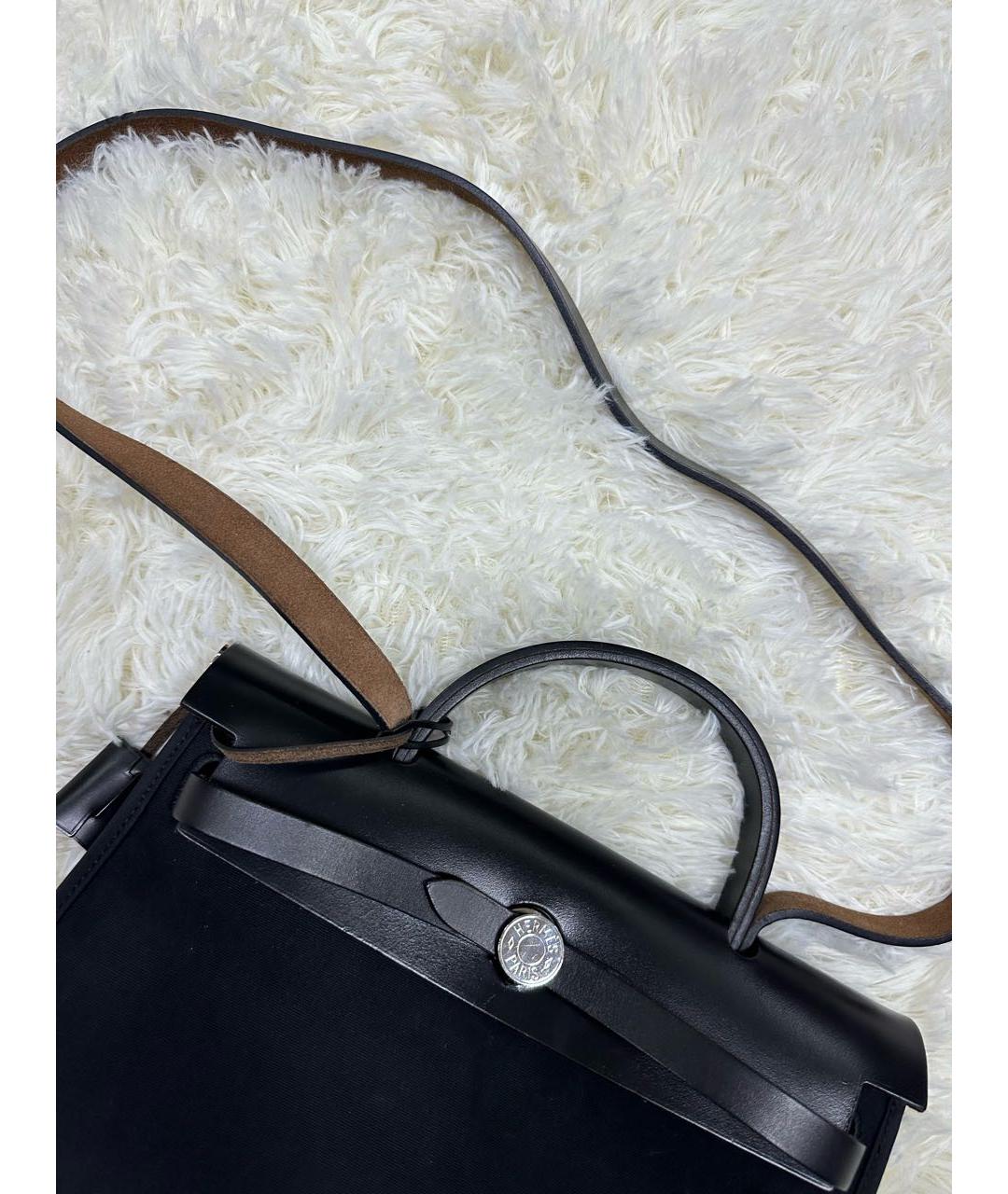 HERMES Черная сумка с короткими ручками, фото 2