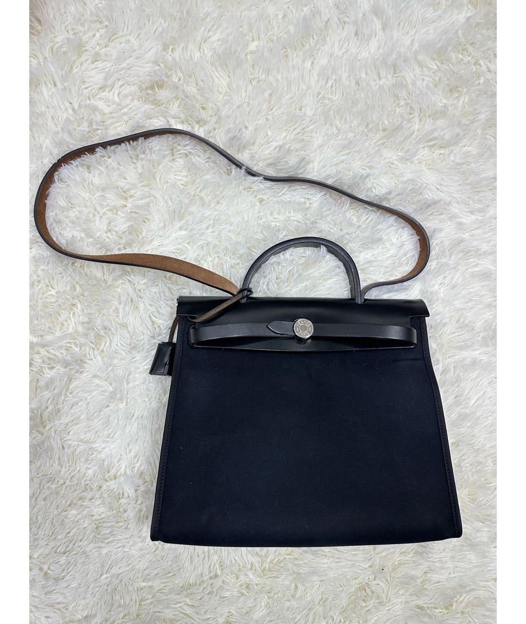 HERMES Черная сумка с короткими ручками, фото 9