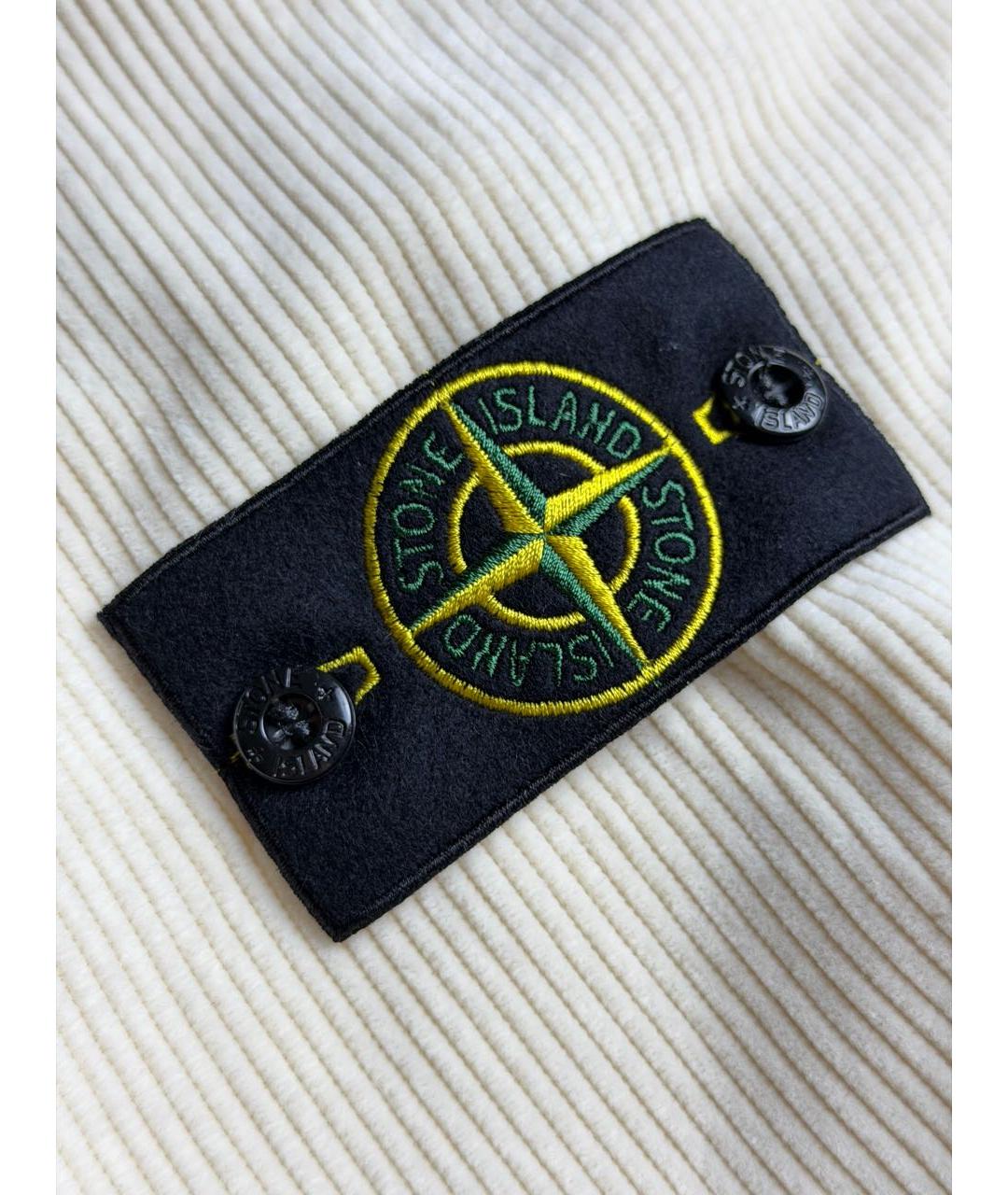 STONE ISLAND Бежевая хлопковая кэжуал рубашка, фото 5