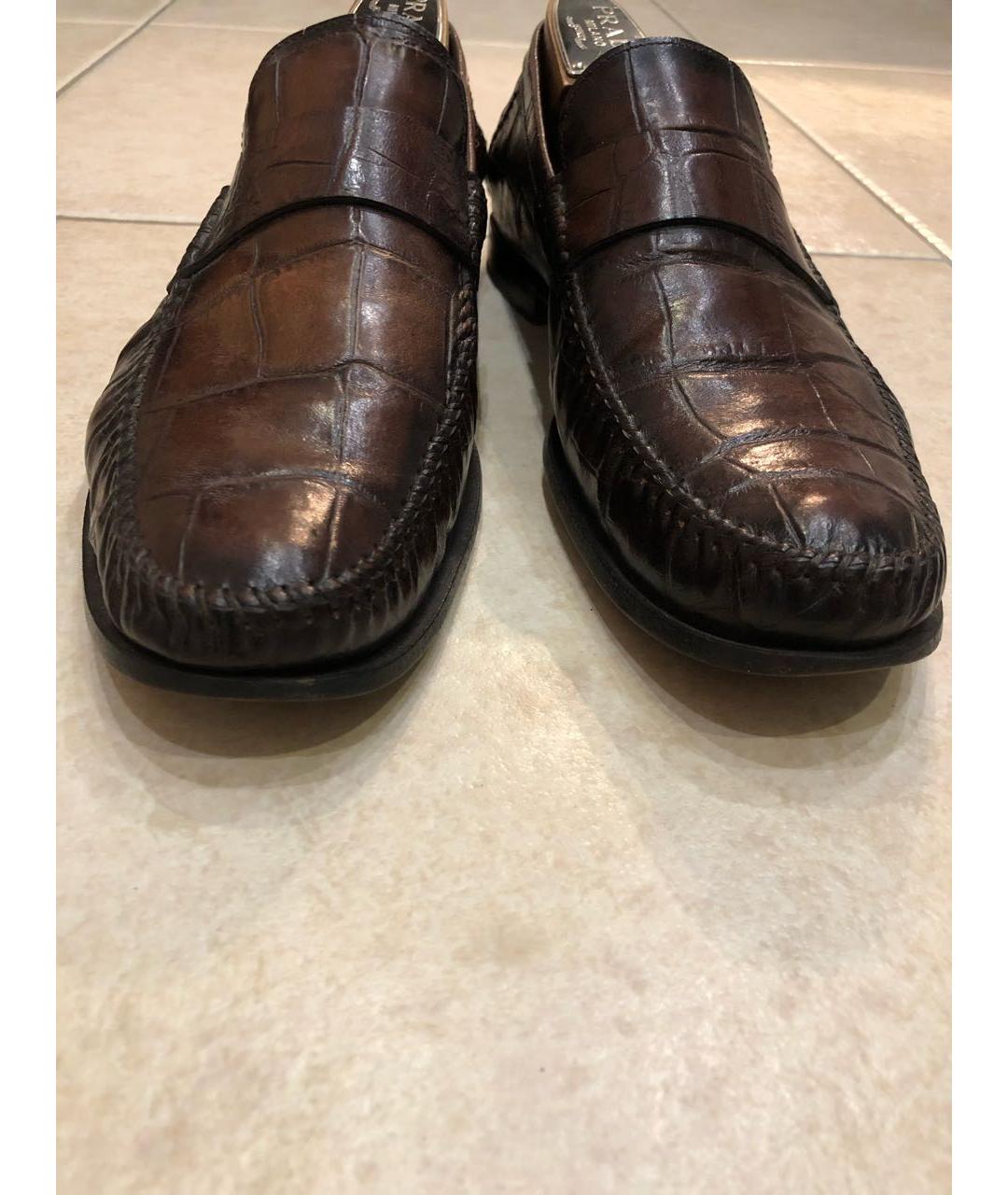 SANTONI Коричневые кожаные лоферы, фото 2