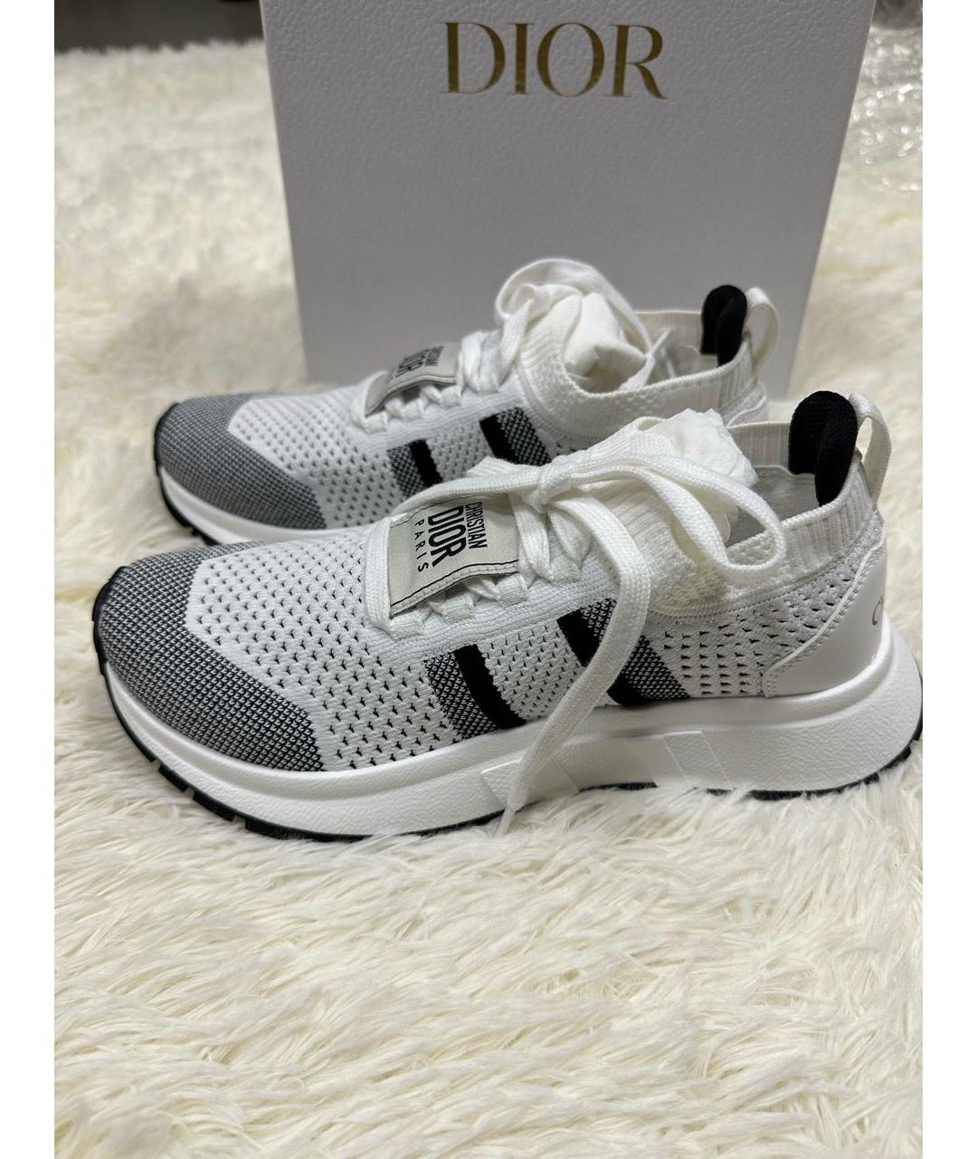 CHRISTIAN DIOR Белые текстильные кеды, фото 7