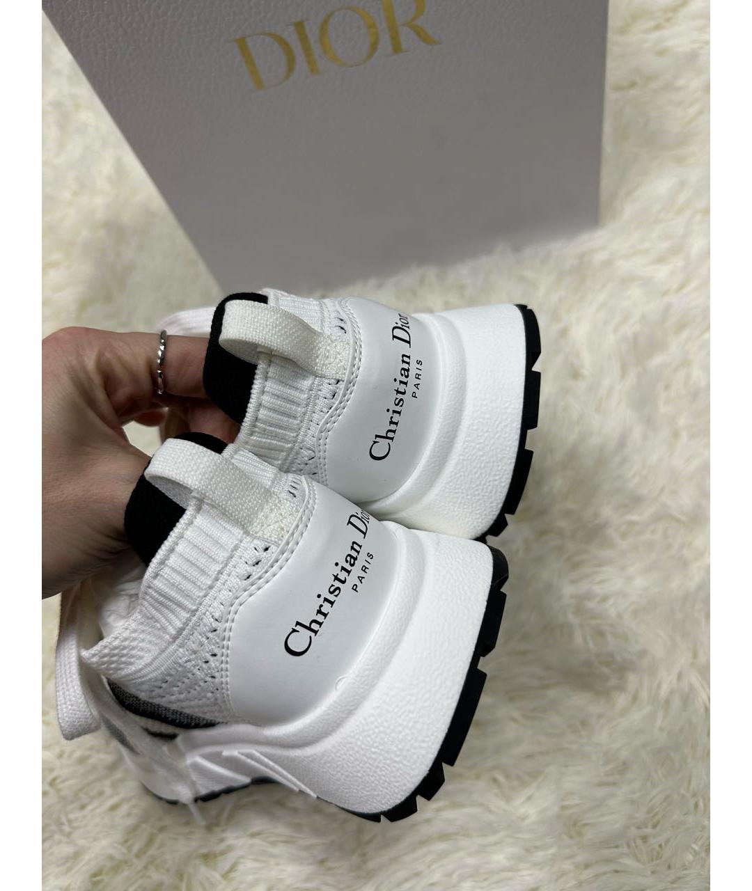 CHRISTIAN DIOR Белые текстильные кеды, фото 4