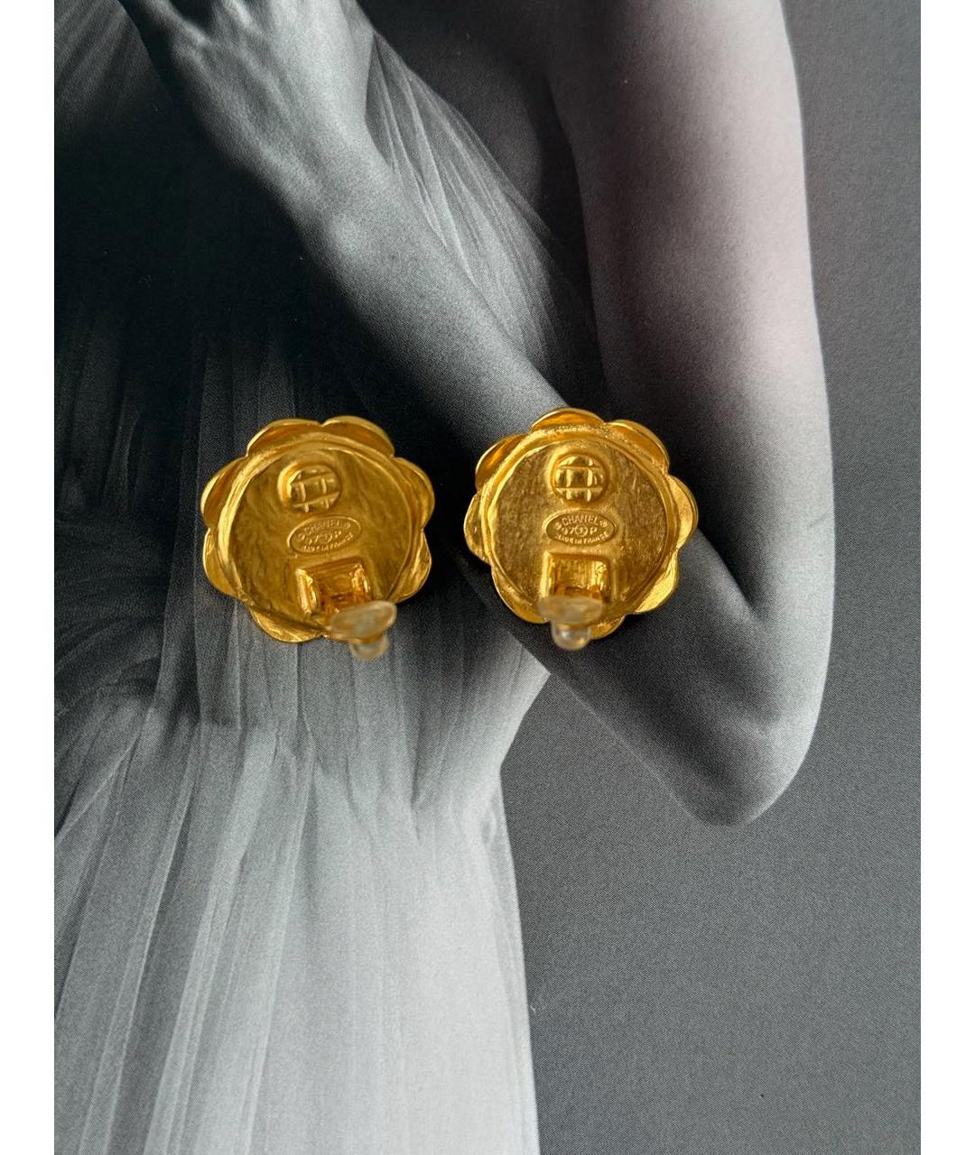 CHANEL Бирюзовые металлические клипсы, фото 3