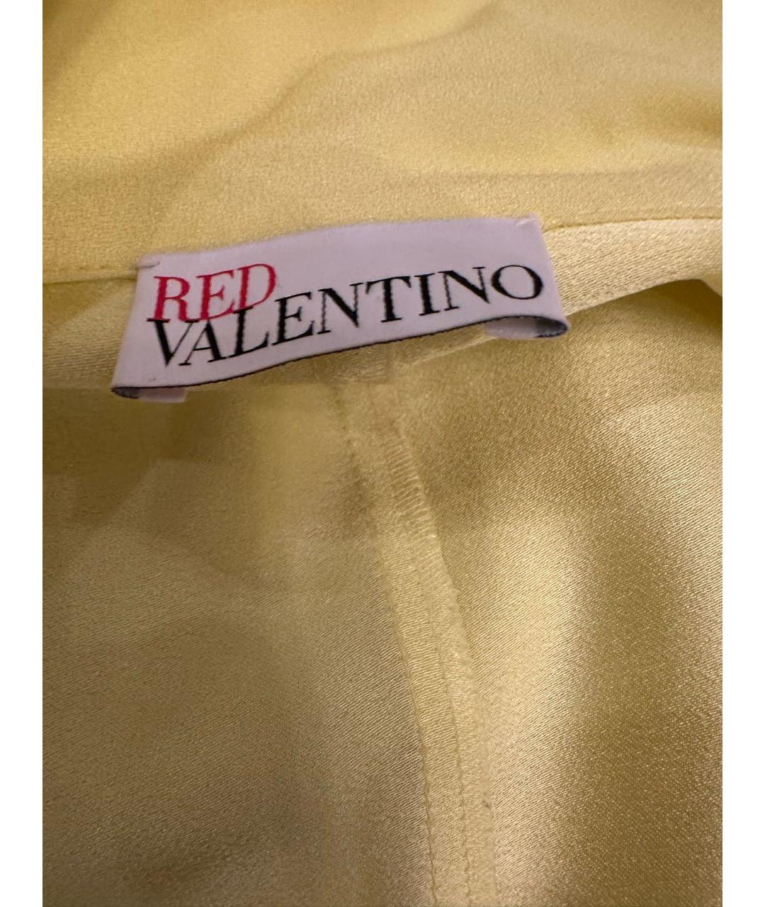 RED VALENTINO Желтое коктейльное платье, фото 3