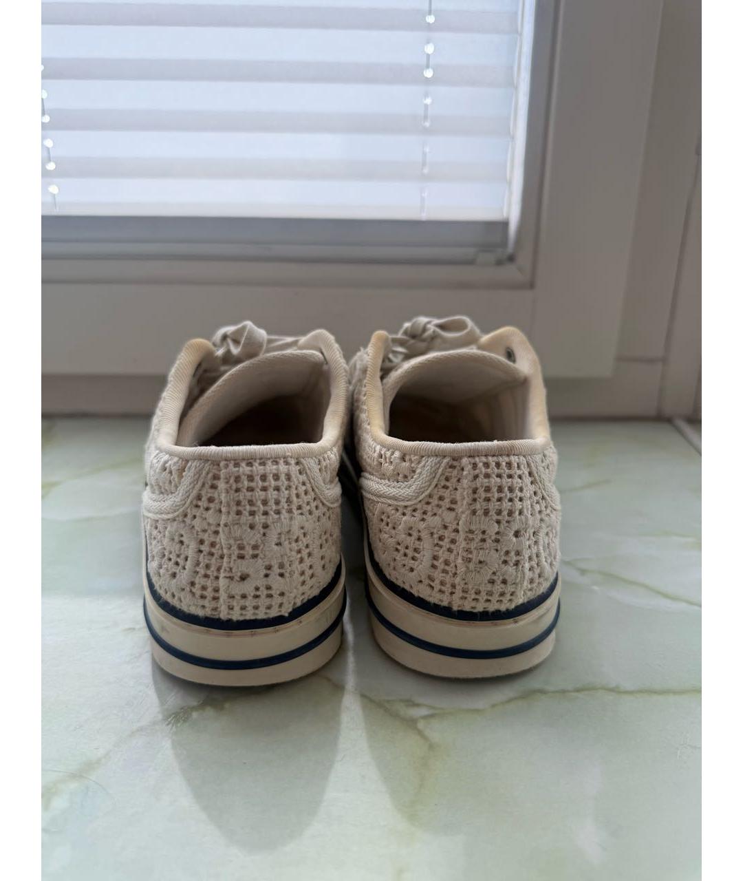 GUCCI Белые текстильные кеды, фото 4