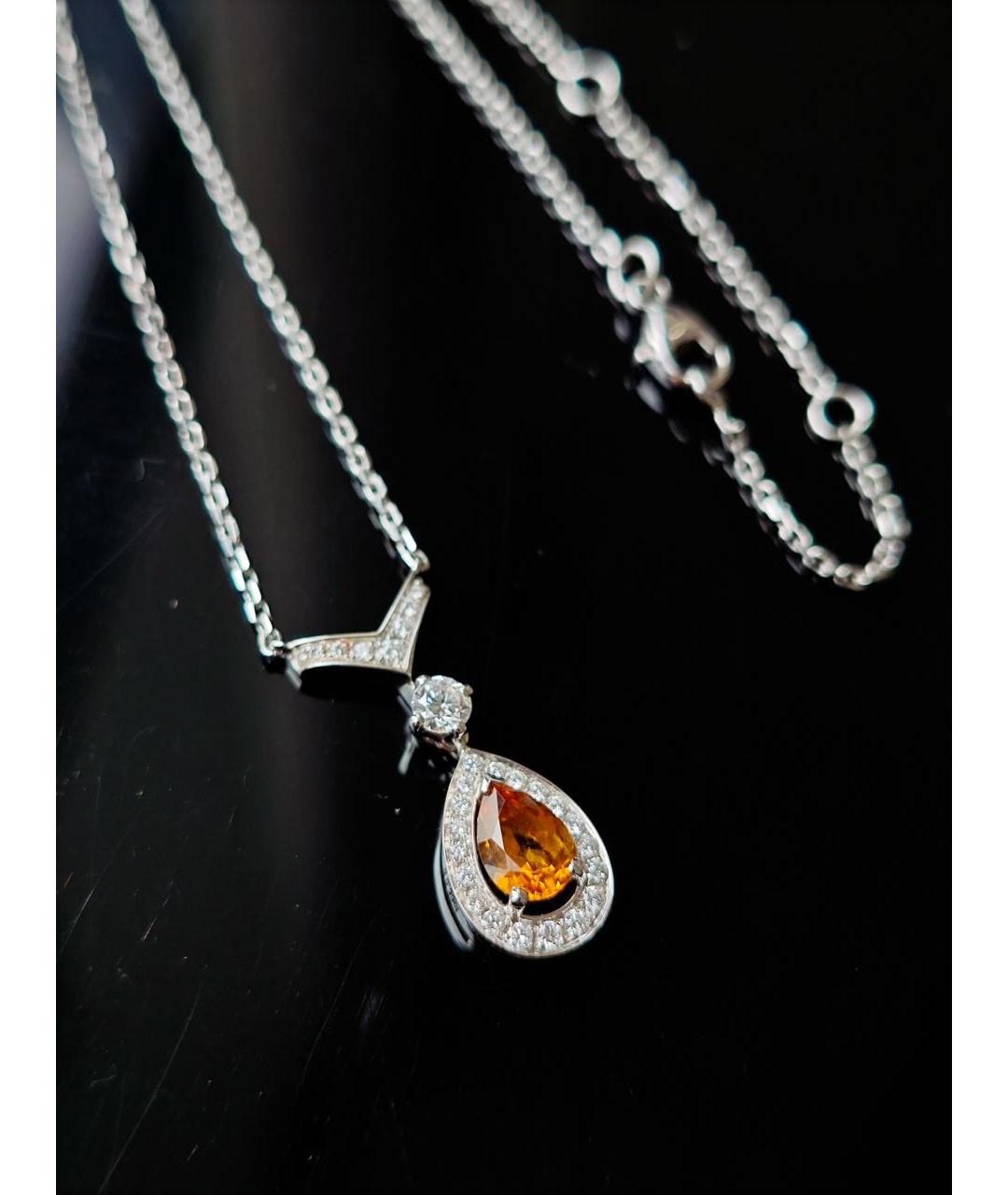 CHAUMET Оранжевое колье из белого золота, фото 7