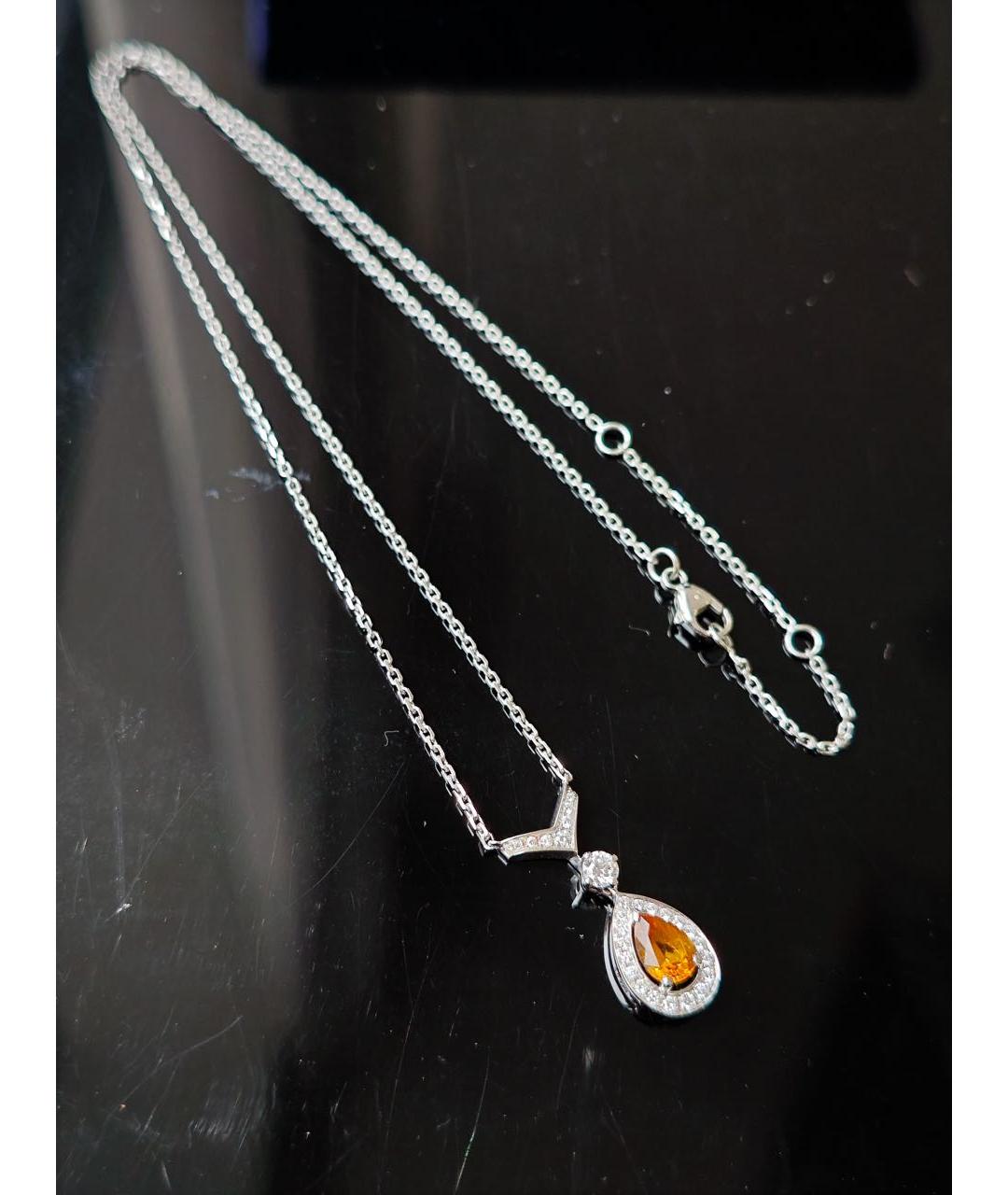 CHAUMET Оранжевое колье из белого золота, фото 4