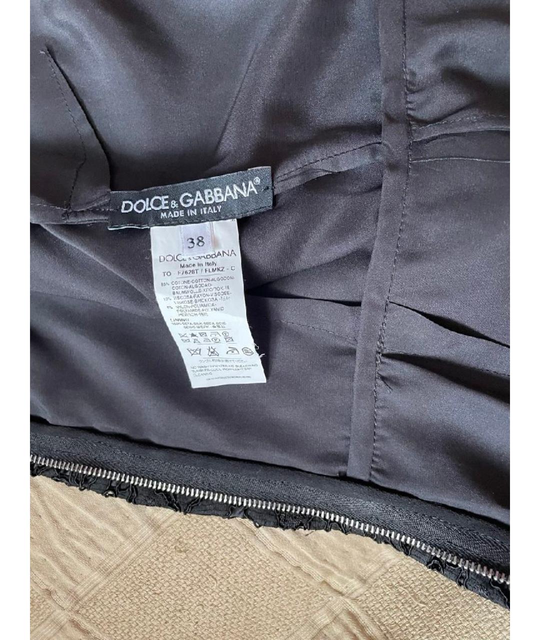 DOLCE&GABBANA Черная кружевная блузы, фото 3