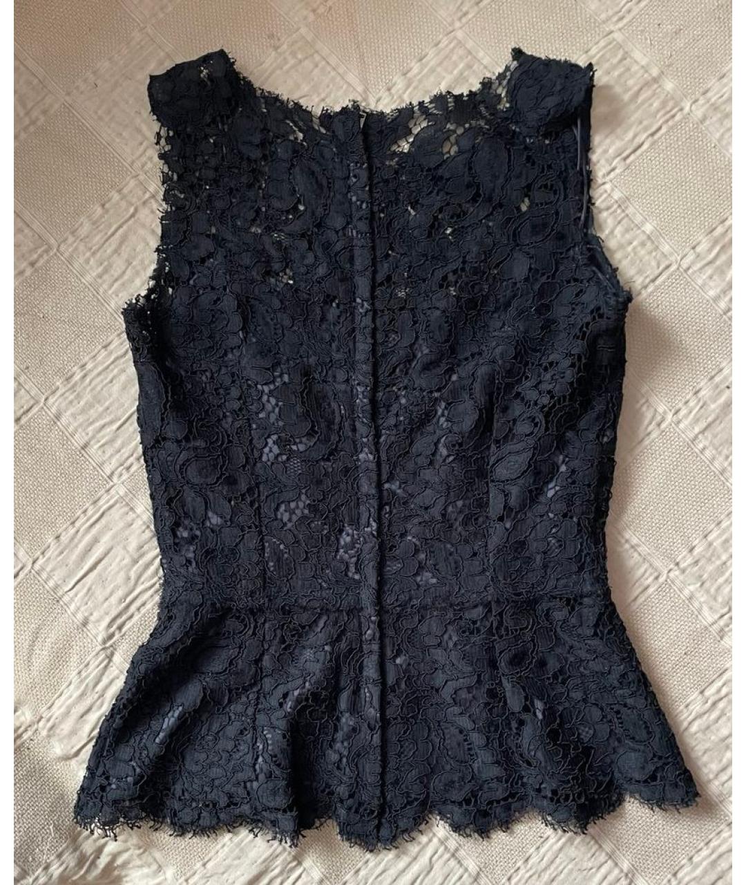 DOLCE&GABBANA Черная кружевная блузы, фото 2