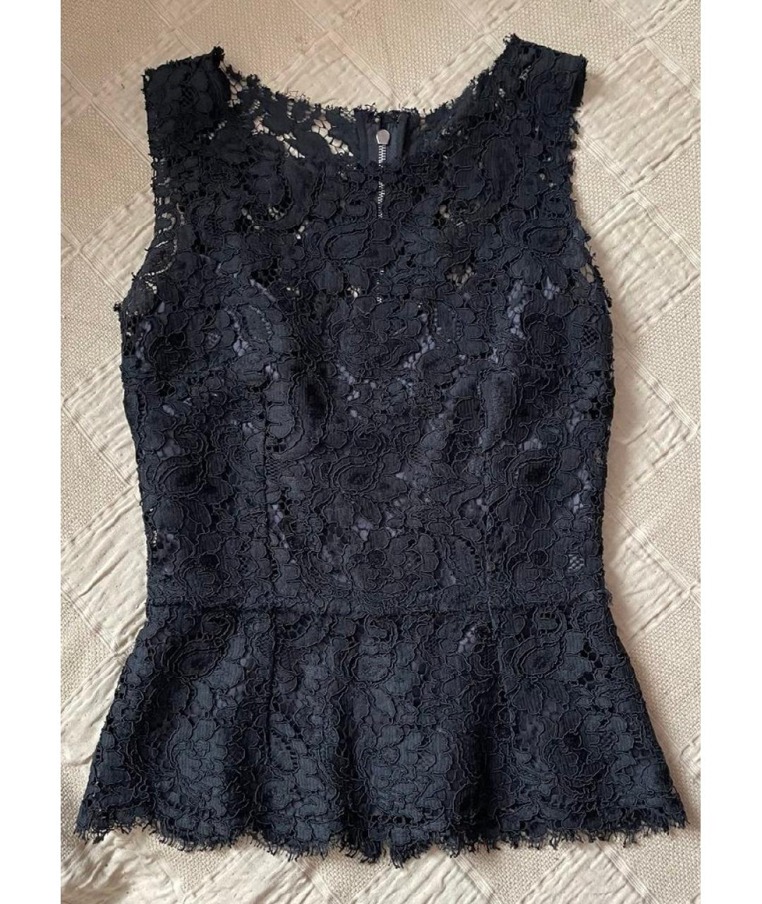 DOLCE&GABBANA Черная кружевная блузы, фото 4