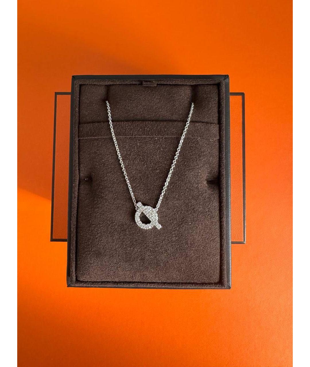 HERMES Белое колье из белого золота, фото 2