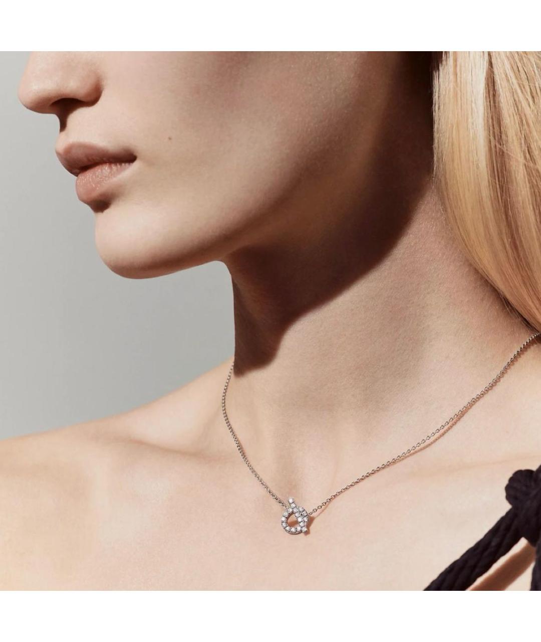 HERMES Белое колье из белого золота, фото 3