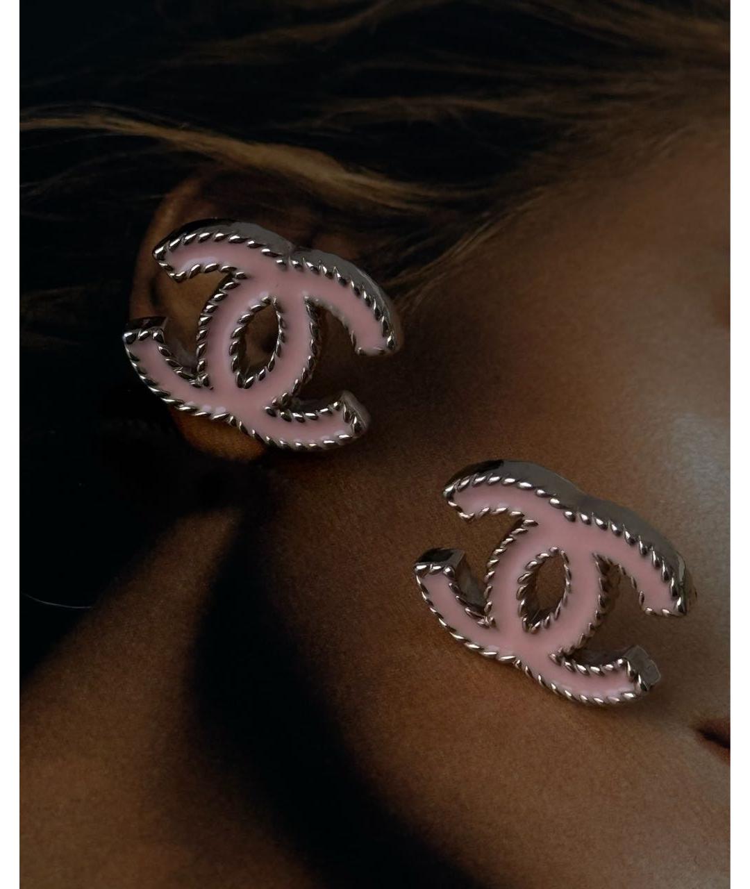 CHANEL Коралловые металлические серьги, фото 4