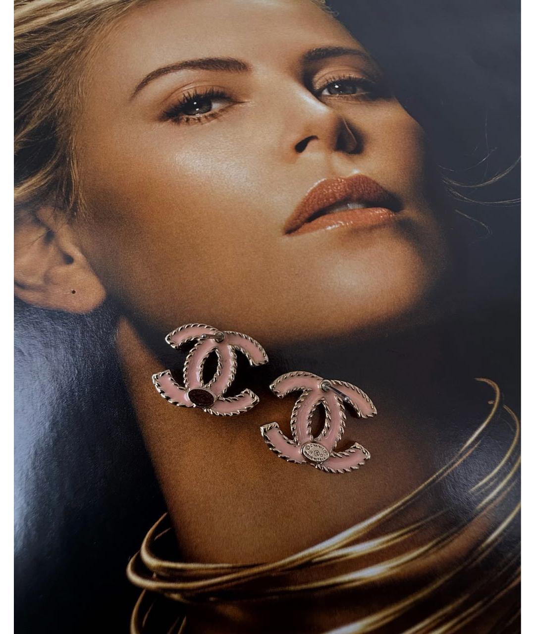 CHANEL Коралловые металлические серьги, фото 3