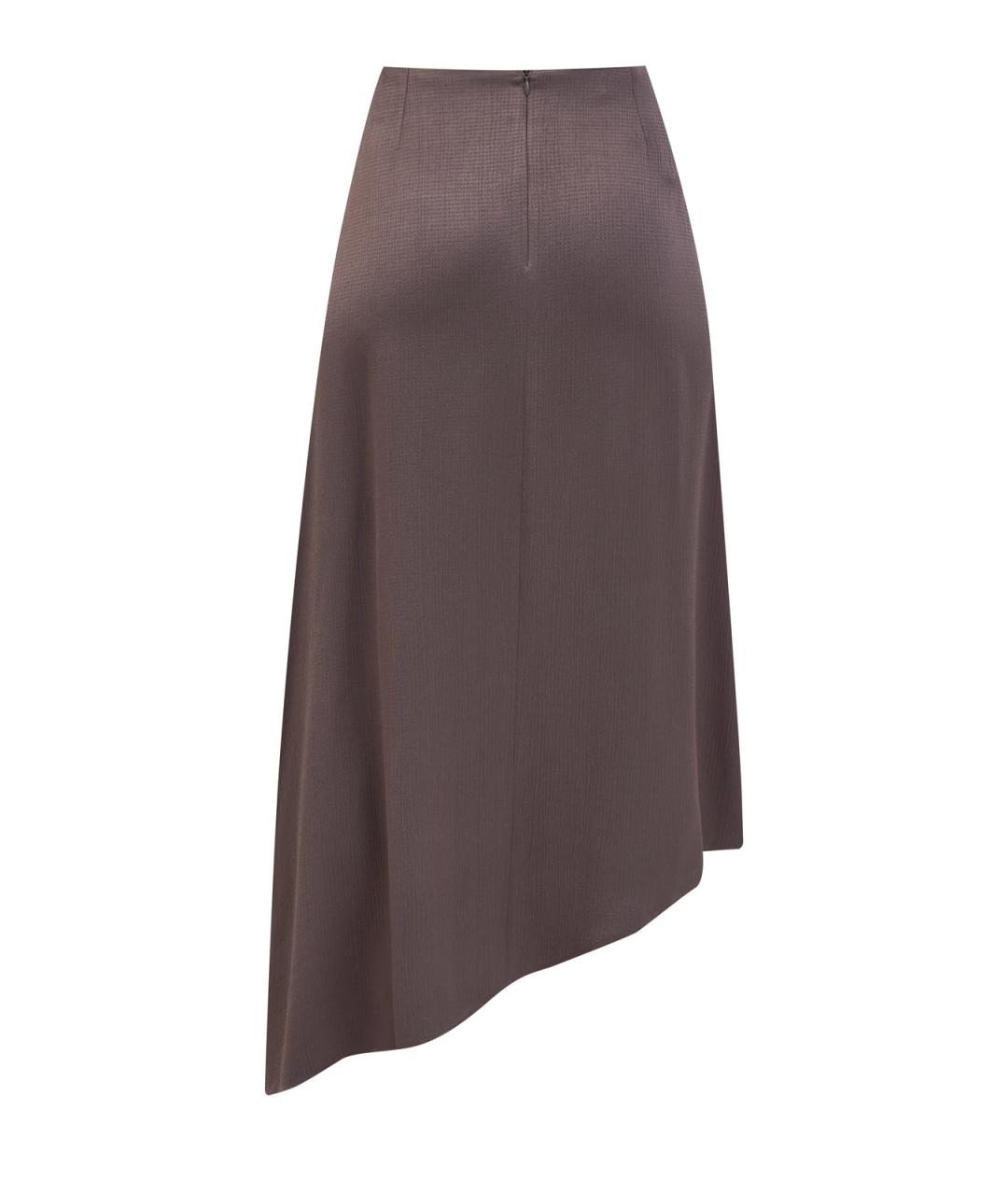 PESERICO Коричневая ацетатная юбка миди, фото 2