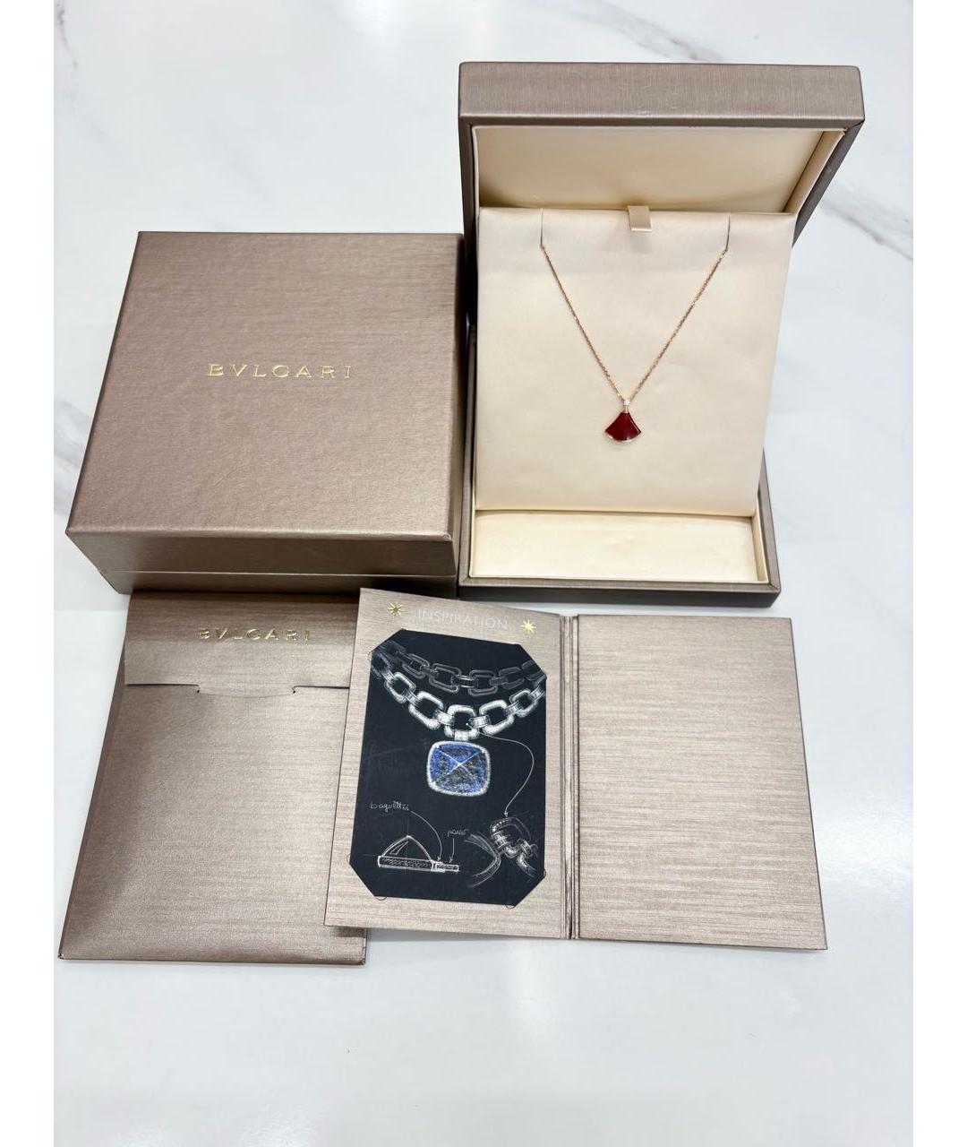 BVLGARI Красное колье из розового золота, фото 2