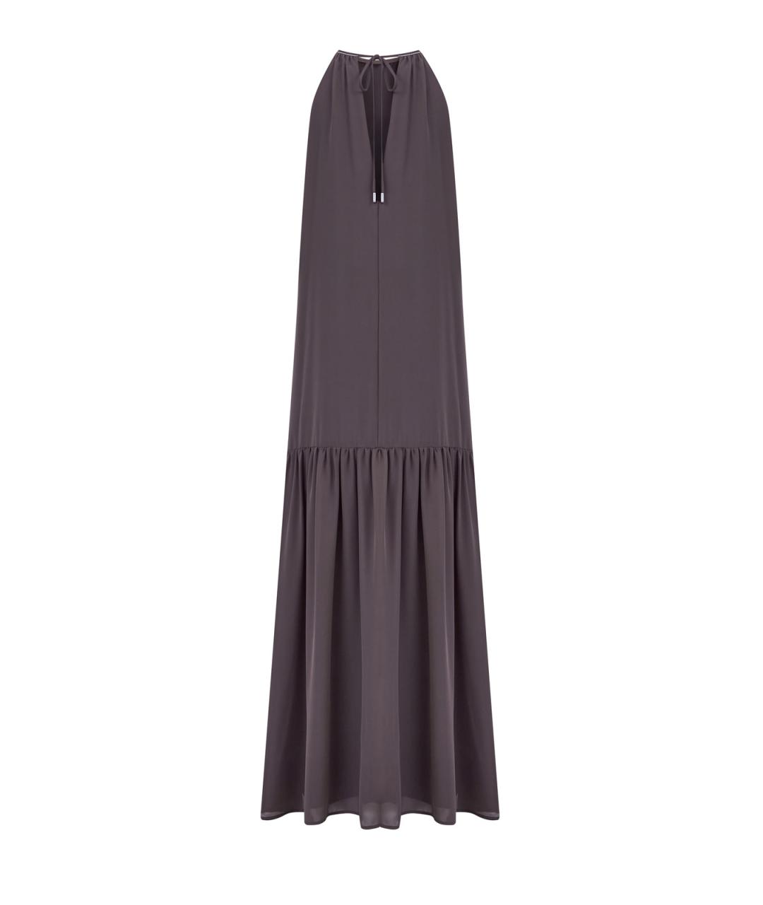 PESERICO Коричневое полиэстеровое повседневное платье, фото 2