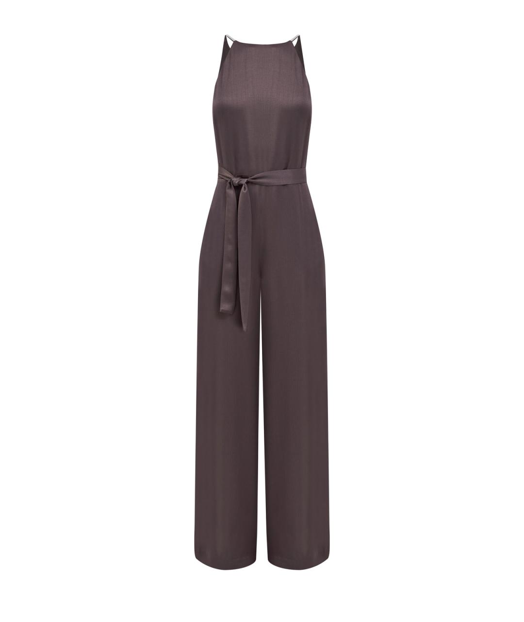 PESERICO Коричневый ацетатный комбинезон, фото 1