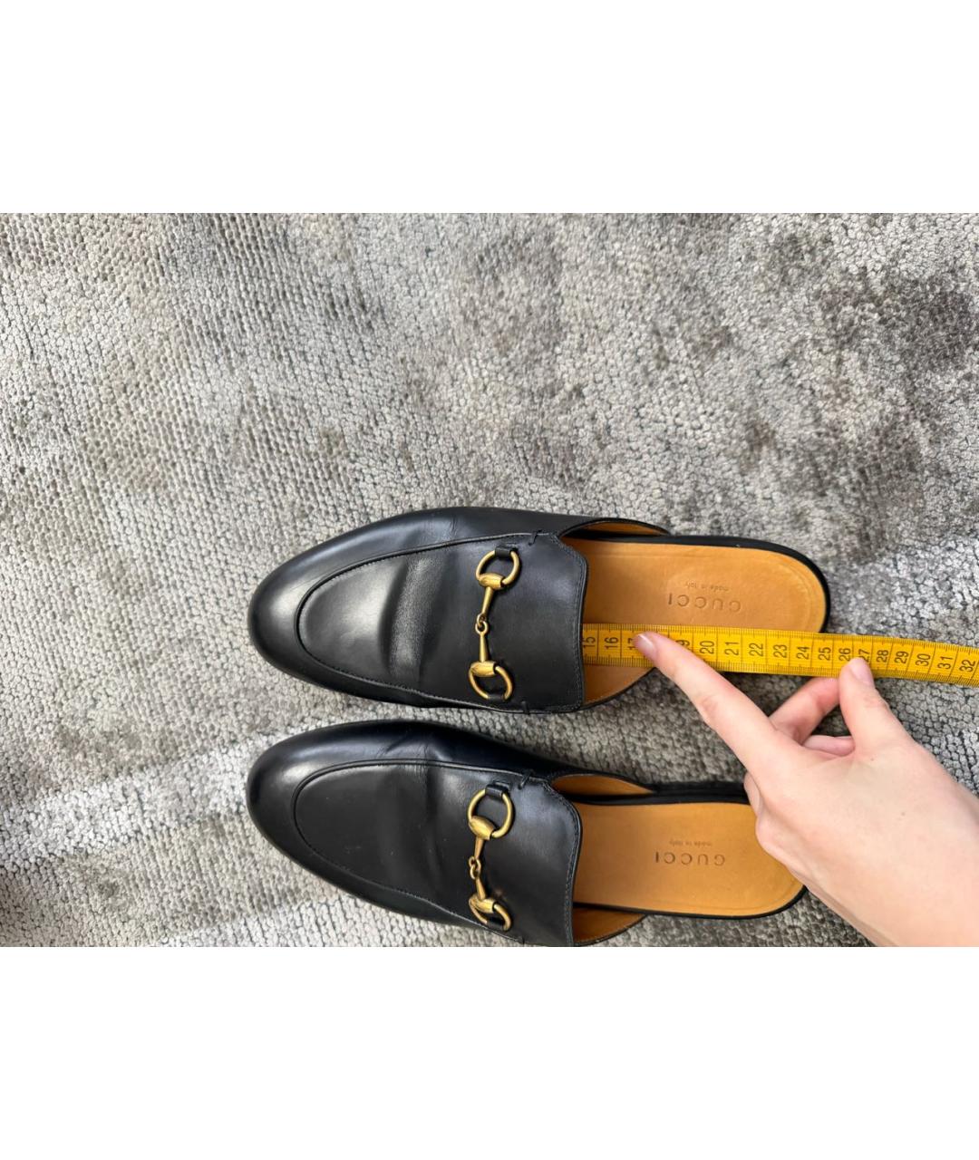 GUCCI Черные кожаные мюли, фото 7
