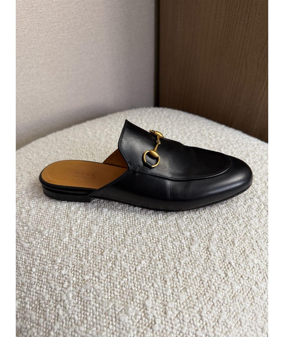 GUCCI Черные кожаные мюли, фото 9