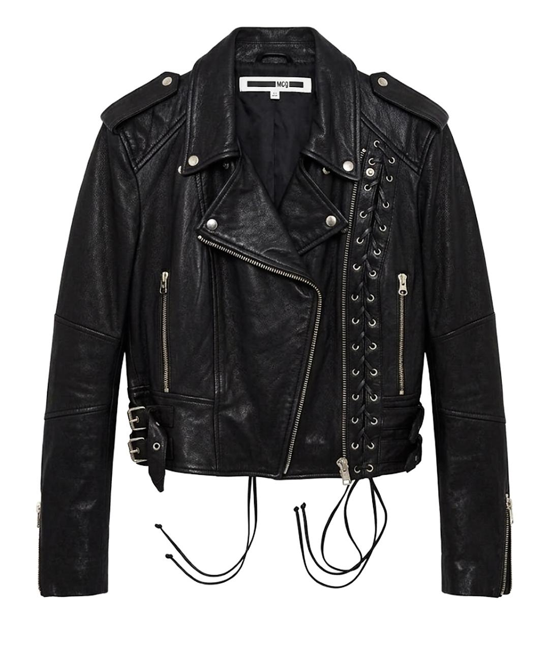 MCQ ALEXANDER MCQUEEN Черная кожаная куртка, фото 1